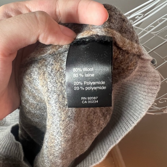 Saks Fifth Avenue Wool Crew Neck Pullover Fall Sweater Size XL Cuffed - Picture 4 of 5